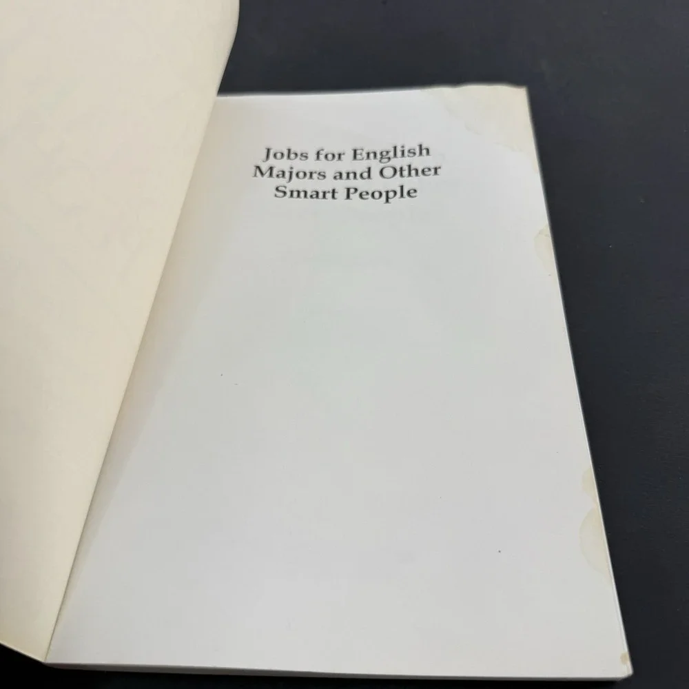 Jobs for English Majors and Other Smart People Softcover John Munschauer 1991